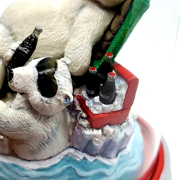 Coca-Cola Polar Bears Iceberg Break Cloche Limited Edition Franklin Mint - Picture 15 of 16